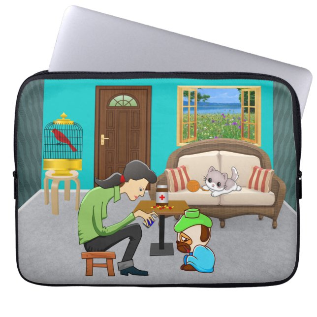 ComfyPaws Laptop Fodral (Framsidan)