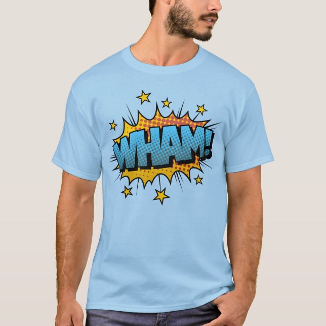 Comic Book Art Wham Bubble T Shirt (Framsida)