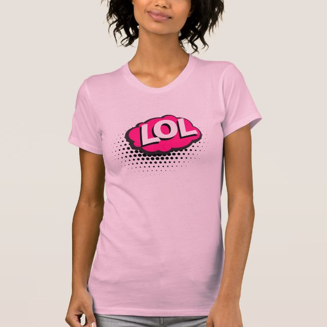 Comic Book LOL Text Bubble  T Shirt (Framsida)