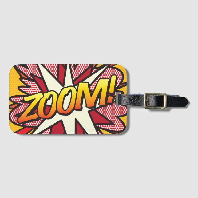 Comic Book Pop Art ZOOM! personlig Bagagebricka (Framsida horisontal)