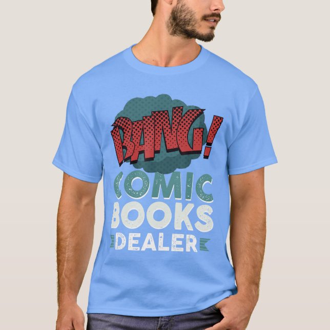 Comic Books Dealer gift T Shirt (Framsida)