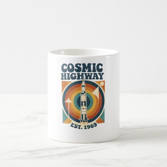 Comic Highway – Rolig Popkonst för Seriefans Kaffemugg (Center)