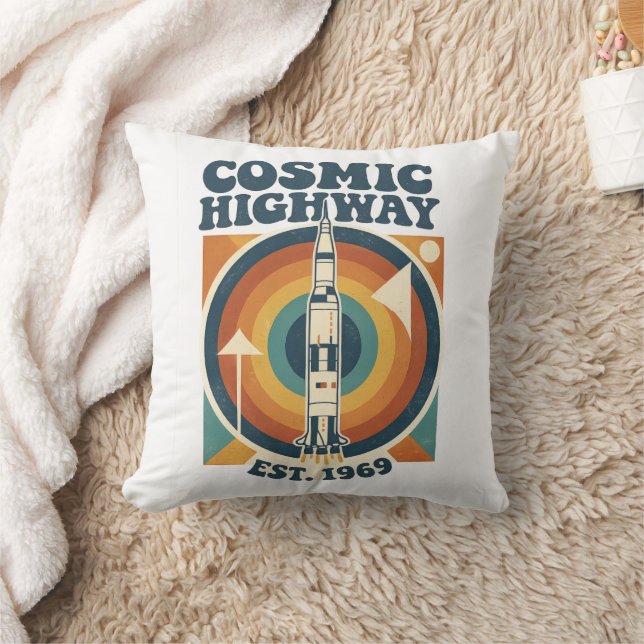 Comic Highway – Rolig Popkonst för Seriefans Kudde (Filt)