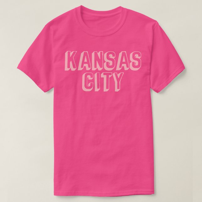 Comic Kansas City Block Light Pink T Shirt (Design framsida)