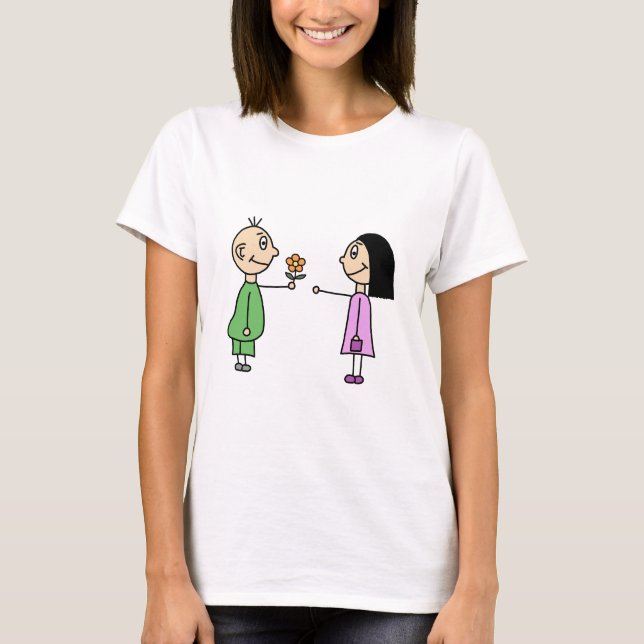 Comic Liebespaar T Shirt (Framsida)