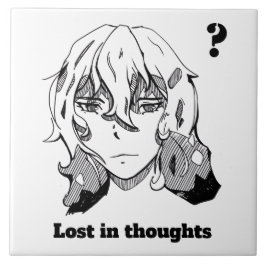 Comic lineart Lost in Thoughts Kakelplatta
