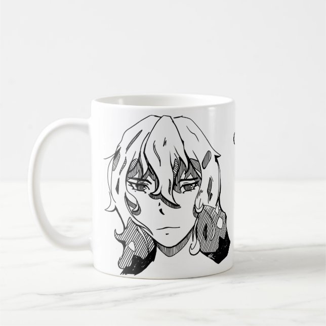 Comic lineart magna  kaffemugg (Vänster)
