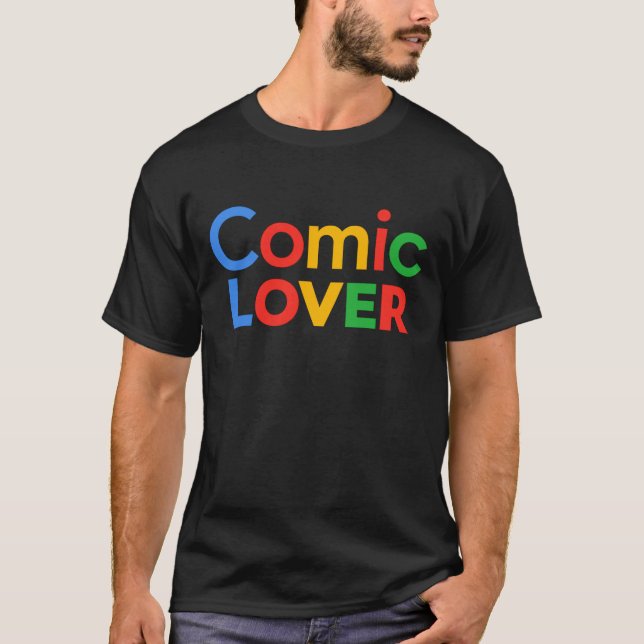 Comic Lover Bold Design T Shirt (Framsida)