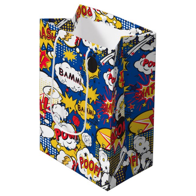 Comic Pattern Gift Bag (Framsidan Vinklad)