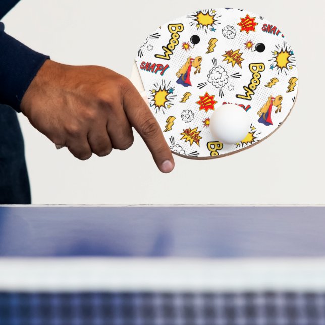 Comic Pattern Ping Pong Paddle Pingisracket (Insitu)