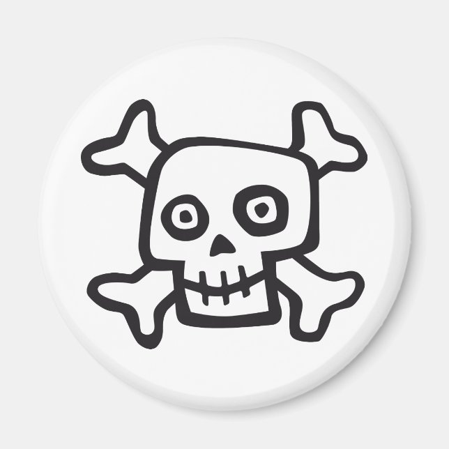 comic skull magnet (Framsidan)