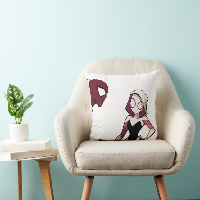 Comic Style Superhero Throw Pillow Kudde (Stol)