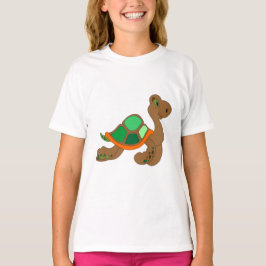 comic turtle green brown t shirt