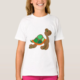 comic turtle green brown t shirt