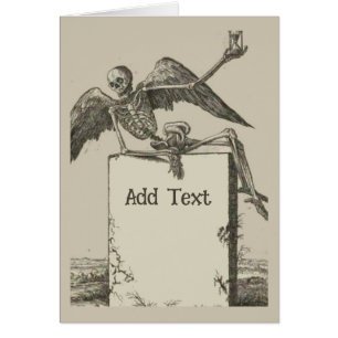 Comical Funeral, lägg till text, Hälsningskort