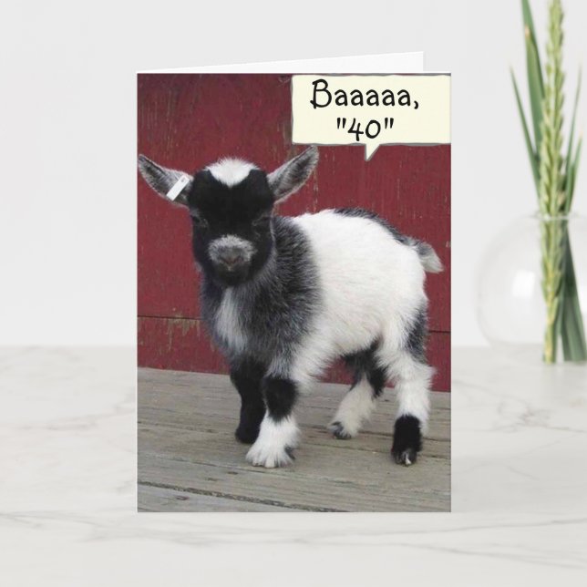 *COMICAL GOAT* DU SER FORTFARANDE "39" PÅ DIN *40: KORT (Framsida)