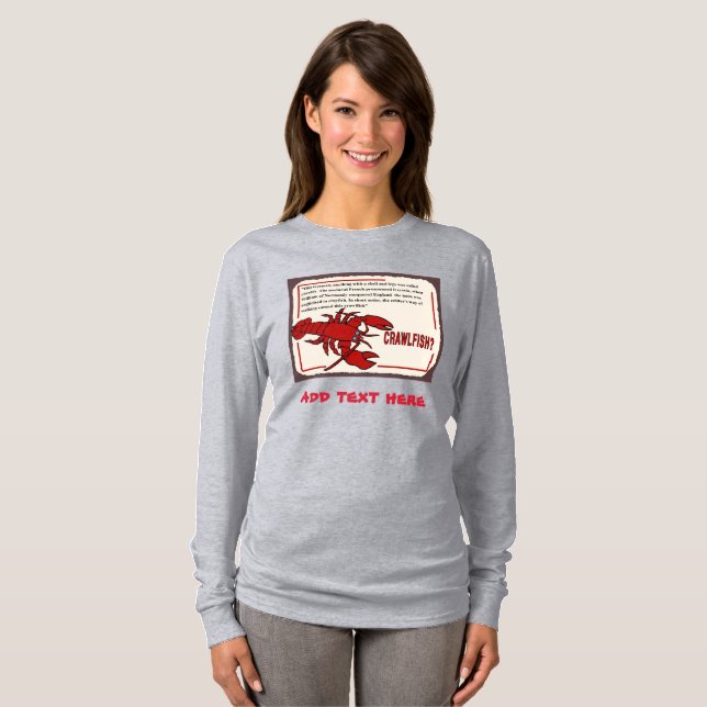 Comical Lobster, Crayfish,Kräftor,change, add tex T Shirt (Hel framsida)
