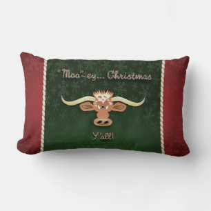 Comical Longhorn Steer Lumbarkudde