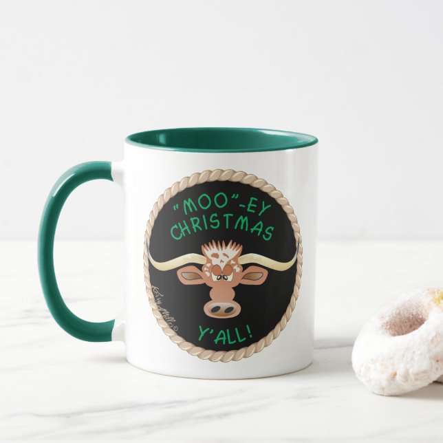 Comical Longhorn Steer Mugg (Med munk)