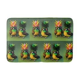 Comical Pineapple Grönt cheek Conure Bathmat Badrumsmatta
