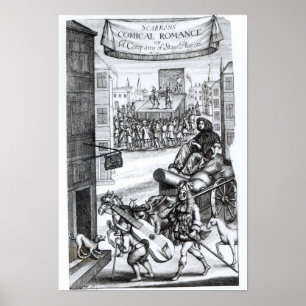 Comical Romantik' av Paul Scarron Poster