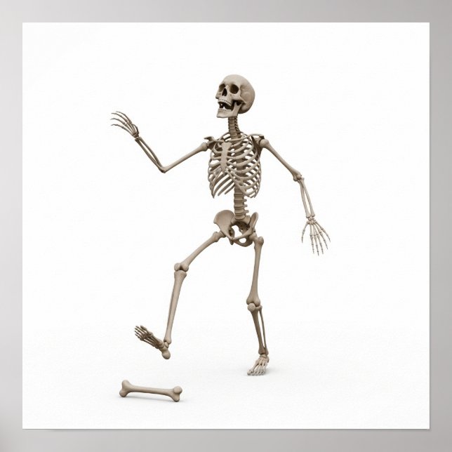 Comical Skeleton Graphic Poster (Framsidan)