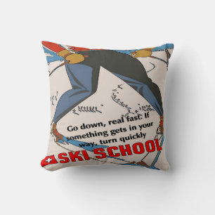 Comical Ski School Kudde