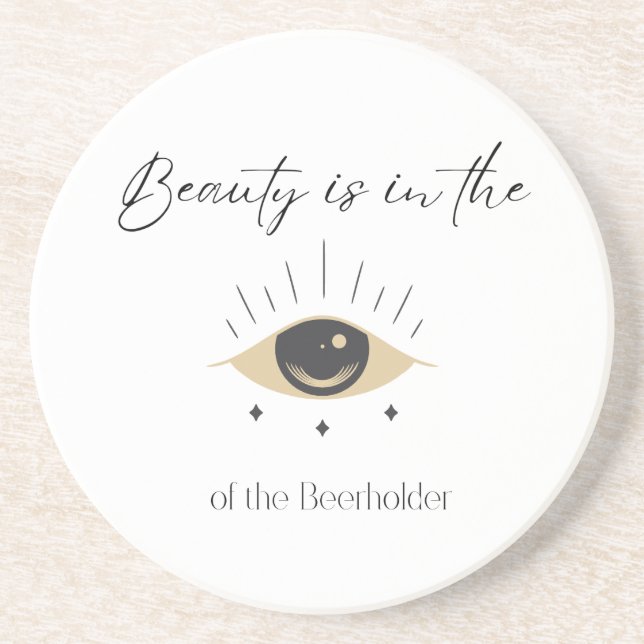 Comical Stone Underlägg - Beer Älskare Pun (Framsidan)