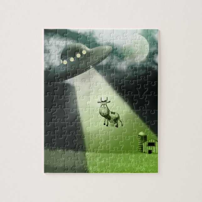 Comical UFO Cow Abduction Puzzle Pussel (Vertikal)