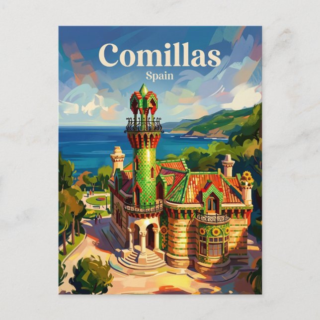 Comillas Spanien Vykort (Framsida)