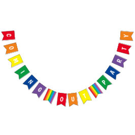 "Coming Out Party" Bunting Flaggor