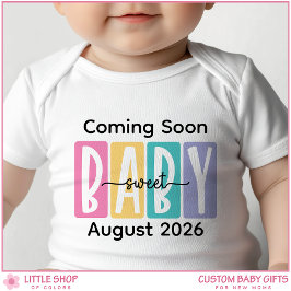 Coming Soon Custom Text Pregnancy Announcement T Shirt