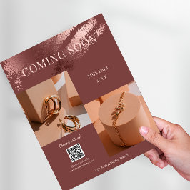 Coming Soon Photos Business Promo QR Code Reklamblad