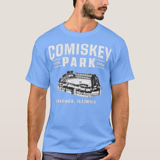 Comiskey Park T-Shirt - Chicago, IL Retro Baseball (Framsida)