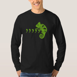 Comma Chameleon Funny 80's Music Lyrics Animals T Shirt