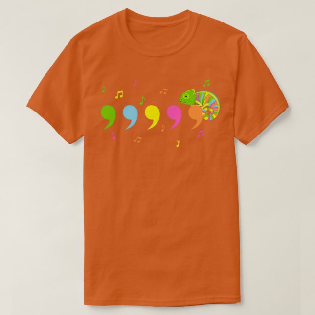 Comma Chameleon Lizard Reptiles T Shirt (Design framsida)
