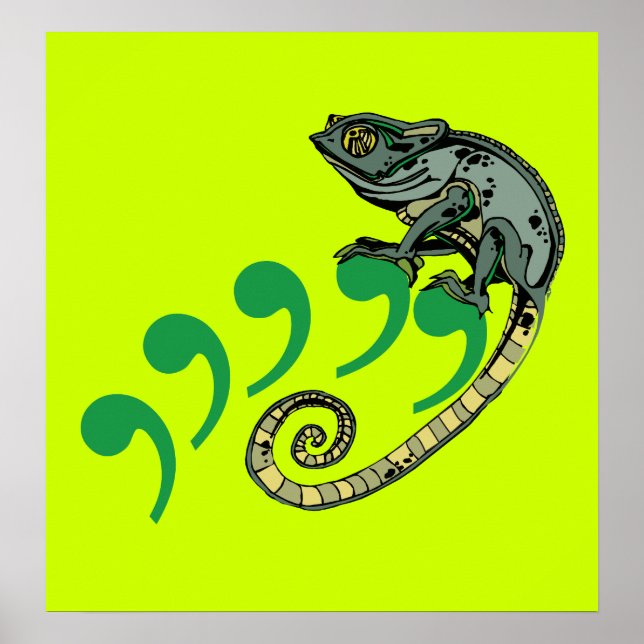Comma Chameleon Poster $24,95 (Framsidan)