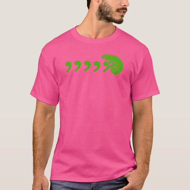 Comma Chameleon roligt T Shirt (Framsida)