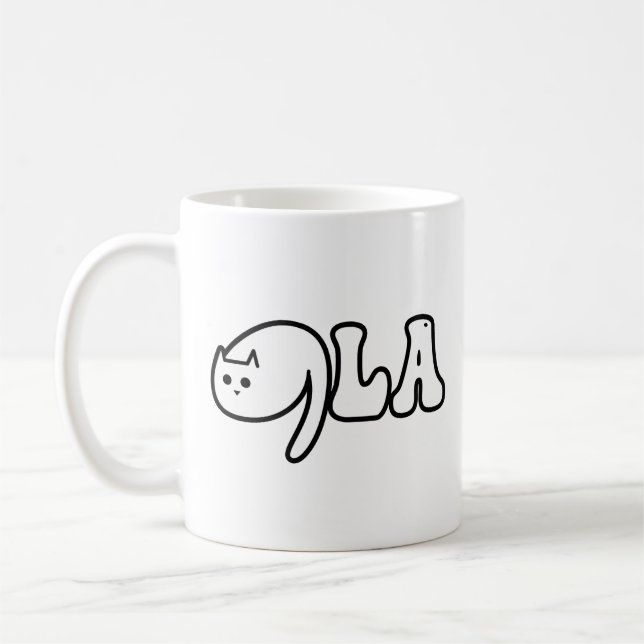 Comma La Cat Dam för Kamala Kaffemugg (Vänster)