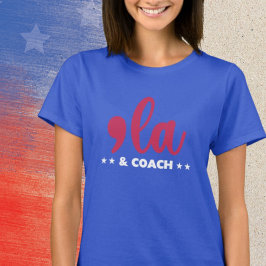 Comma la & Coach-Kamala Harris Blue T Shirt