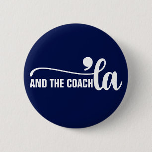 Comma la & Coach Kamala Harris Coach Blue Knapp