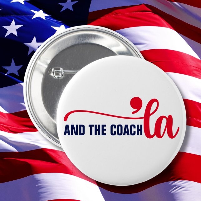 Comma la & Coach | Kamala Harris Coach Knapp (Skapare uppladdad)