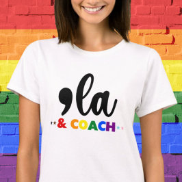 Comma la & Coach-Kamala Harris Progressive Pride T Shirt