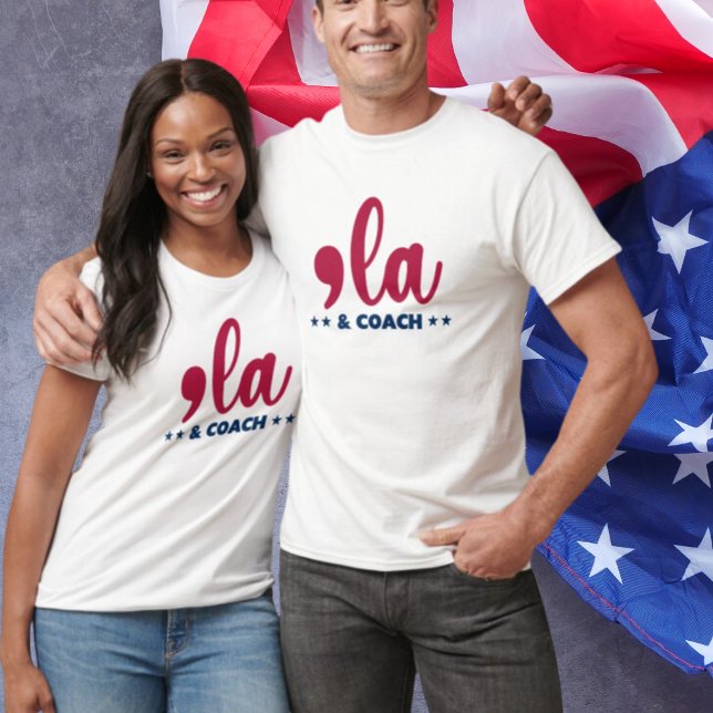 Comma la & Coach-Kamala Harris Tim Walz T Shirt (Skapare uppladdad)