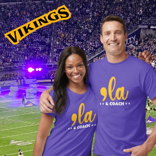 Comma la & Coach-Kamala Harris Vikings inspirerade T Shirt