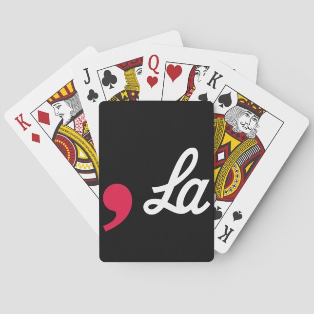 Comma La Funny Punktation Kamala Harris Casinokort (Baksidan)