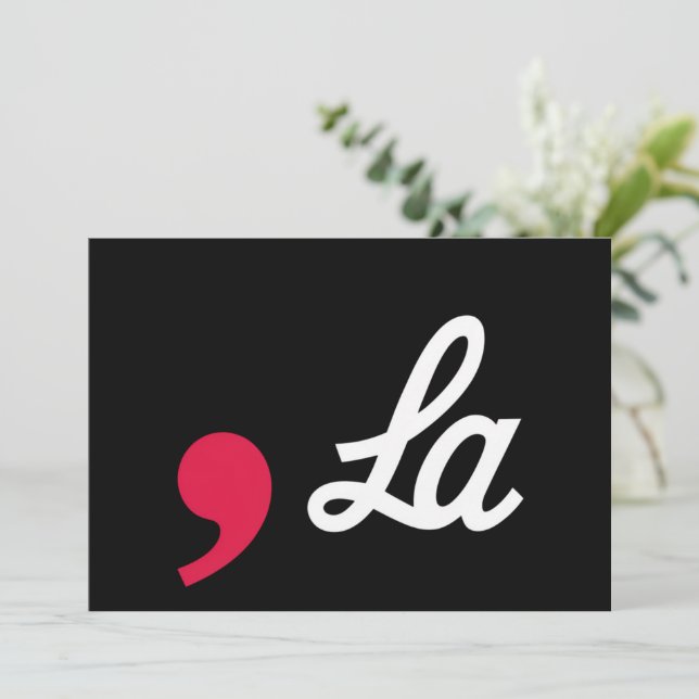 Comma La Funny Punktation Kamala Harris Inbjudningar (Stående Fram)