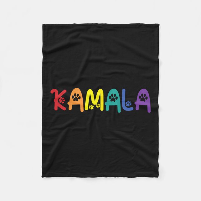 Comma La Harris Funny Cat Lettering Lgbt Rainbow F Fleecefilt (Framsidan)