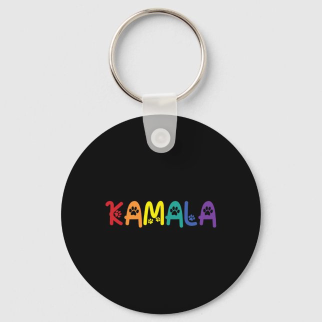 Comma La Harris Funny Cat Lettering Lgbt Rainbow F Nyckelring (Framsida)