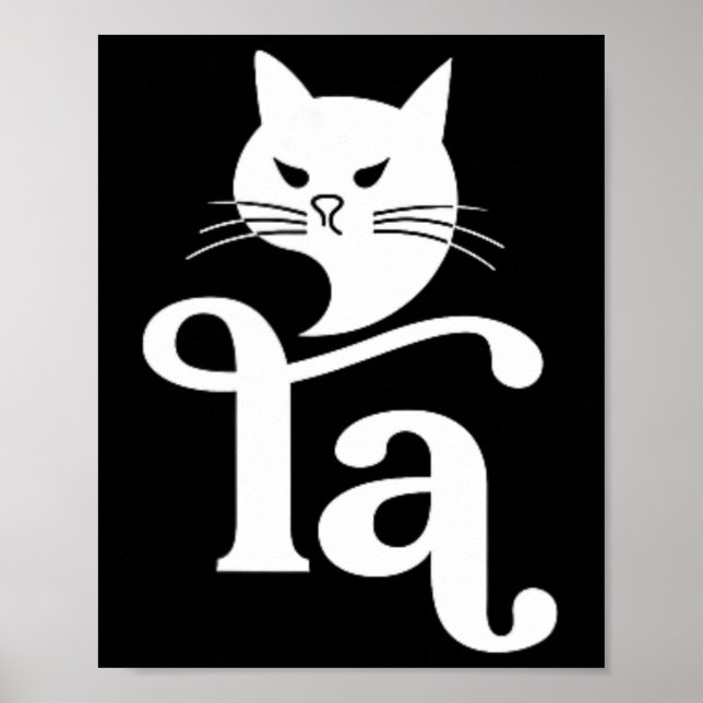 Comma La Kamala Harris 2024 Funny Chilless Cat La Poster (Framsidan)